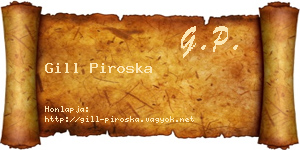 Gill Piroska névjegykártya